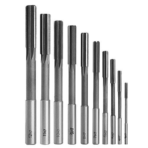 Image of POWERTOOL HSS Reamer, Straight Shank Hand Reamers 9Pcs (2-10mm) H7 Durable HSS Reamer Set