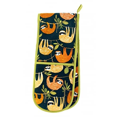 Image of Double Oven Glove Hanging Around Multi-colour, Rectangle