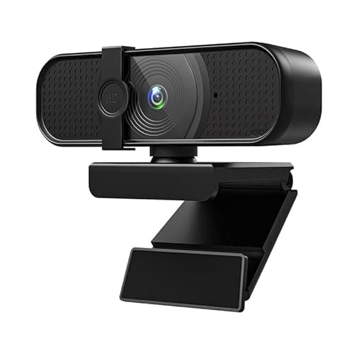 Image of INDOTEAM 1080p HD Webcam for PC with Microphone | Full HD 1080p Web Cam | USB Camera for PC, Laptop, Mac | Webcam with Microphone and Privacy Cover | Plug and Play High Definition Web Camera (Black)