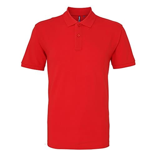 Image of Asquith & Fox Men's Asquith and Fox Men's Polo Short Sleeve Polo Shirt, Red (Red 000), Small (Manufacturer Size:Small)