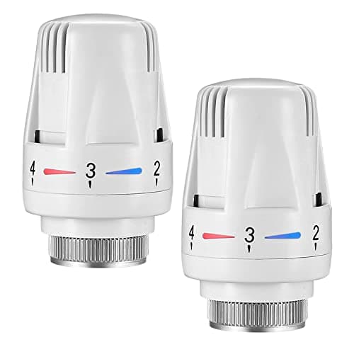 Image of Thermostatic Radiator Head, 2 Pcs TRV Smart Radiator Thermostat Radiator Valve Replacement Head, Thermostatic Radiator Valve Heating System Temperature Control Heads for Home Office (2)