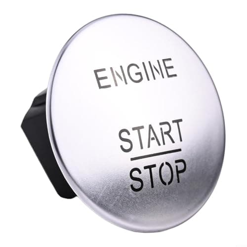 Image of Engine Start Stop Push Button Switch Keyless Design for Mercedes For Benz with One Click Start Function and OEM Number 2215450714 (Silver)