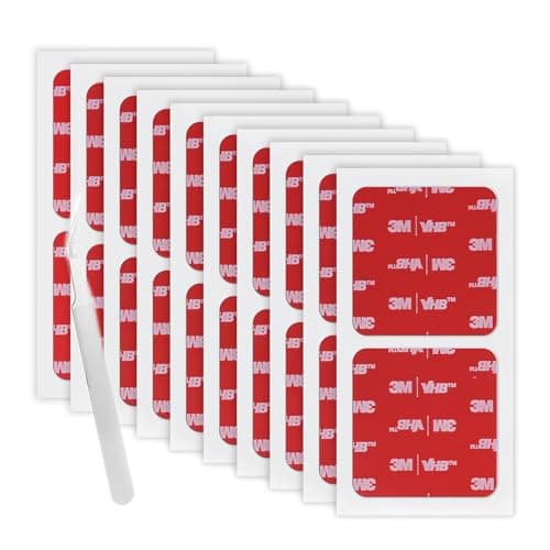 Image of 3M Double Sided Adhesive Pads Heavy Duty 50MM x 50MM 0.6MM Thick 20 PCS Black 5925 Square Sticky Mounting Foam Tape Strong Adhesive for Car Décor Home Office Logos