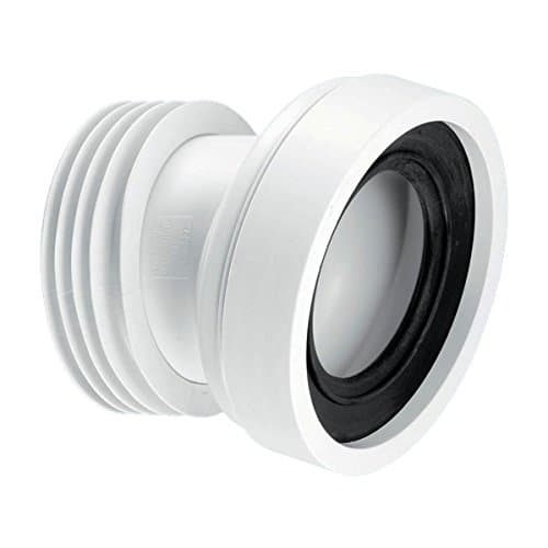 Image of McAlpine WC-CON7A 14 Degree Angle Rigid WC Connector, White