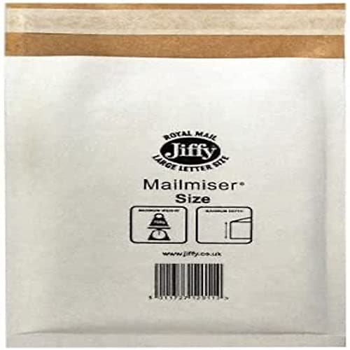 Image of Jiffy Airkraft Lightweight Postal Bag for A7 Box of 150 - Size 000, White, 90 x 145mm