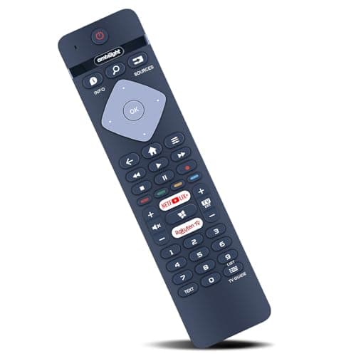 Image of MOVHEIYL BRC0884301/01 Universal Replacement Remote Control for All Philips TV, for Ambilight LCD LED 3D HD Smart TV With Ambilight Button