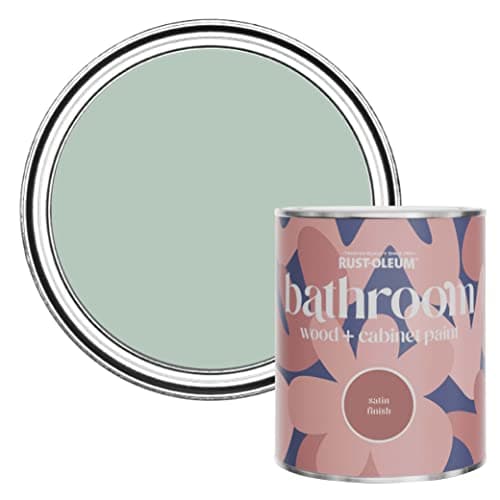 Image of Rust-Oleum Green Moisture Resistant Bathroom Wood and Cabinet Paint in Satin Finish - Leaplish 750ml