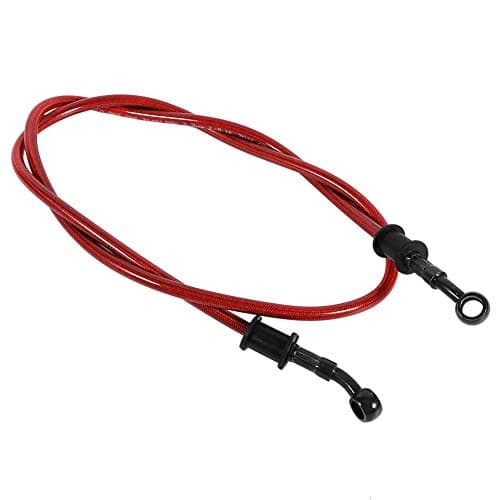 Image of Terisass Steel Oil Hose - 600mm Red, Motorcycle Brake Clutch Line Pipe for 50cm-120cm, PVC Wrapped, Easy Installation, Wide Application, Excellent Performance, 1pc