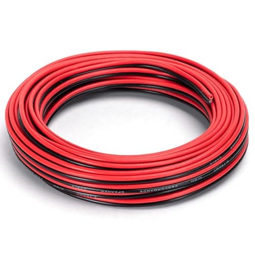 Image of Audio Cable 10 Metres, with 2 x 0.75 mm² Gauge, Includes Black and White Colours, Ideal for Hi-Fi Audio Connections. Sturdy and Durable for Long Use.