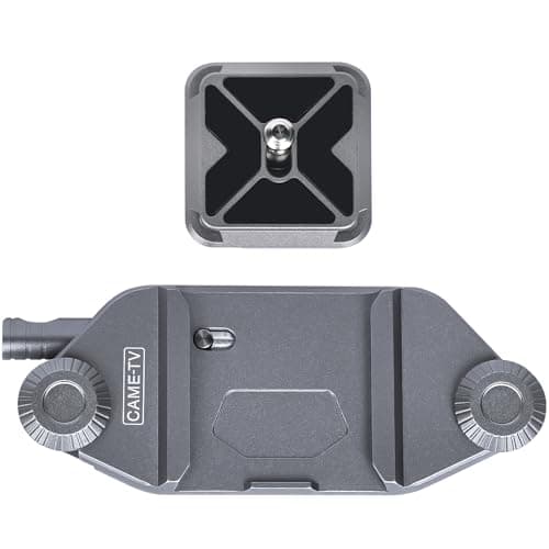 Image of cametv Camera Backpack Clip with Quick Release Plate, Aluminum Camera Clip Backpack Strap Mount Holder with QR Clamp System for Canon, Sony, Nikon, Fuji, DSLR, Action Camera (68001)