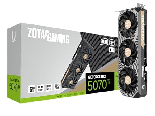 Image of ZOTAC Gaming GeForce RTX 5070 Ti Solid SFF OC DLSS 4 16GB GDDR7 256-bit 28 Gbps PCIE 5.0 Gaming Graphics Card, IceStorm 2.0 Advanced Cooling, ZT-B50710J3-10P