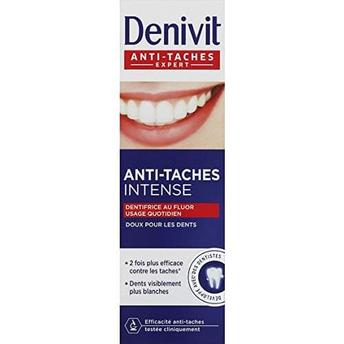 Image of Denivit - Intense Anti-Stain Fluoride Toothpaste - 50Ml - Pack of 4 - Fast Delivery in France - Price Per Pack