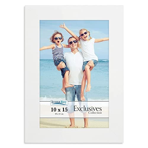 Image of Icona Bay - 10x15 cm White Picture Frame - Sturdy Engineered Wood Photo Frame - Sleek Design, Table Top or Wall Mount - Exclusives Collection