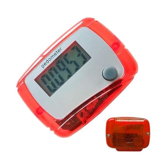 Image of Pedometer for Walking - Portable Digital Fitness Walk Meter, Pocket Step Counter, Large LCD Screen Display, Calorie Tracking Tool, Outdoor Athletic Accessory, Black Compact Sports Running