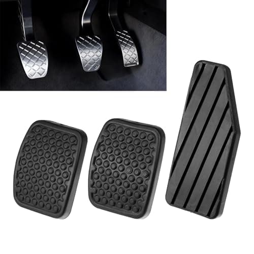 Image of Clutch Brake Pedal Cover Gas Pedal Pad Fit for Suzuki - 3 Pcs Black