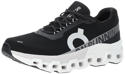 Image of On Mens Cloudmonster 2 Running Shoes Road Black/Frost 8 UK