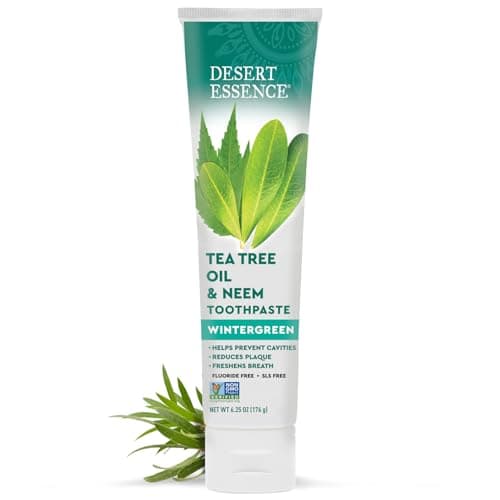 Image of Desert Essence Natural Tea Tree Oil and Neem Toothpaste, 176g (6.25 OZ)