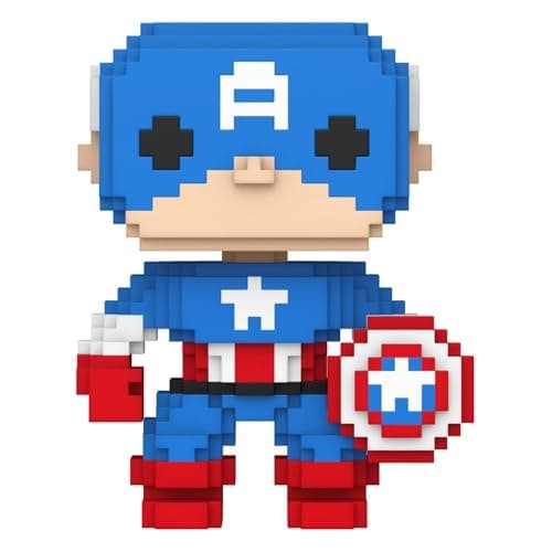 Image of Funko Pop! Marvel: 8-Bit - Captain America - Marvel Comics - Collectable Vinyl Figure - Gift Idea - Official Merchandise - Toys for Kids & Adults - Comic Books Fans - Model Figure for Collectors