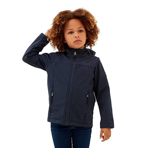 Image of TOG24 Koroma Kids Softshell Hooded Jacket, Lightweight, Breathable, Windproof and Water Resistant, Fleece Lining For Warmth, Ideal for School and General Use