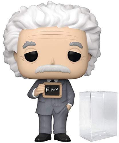 Image of POP Icons: World History - Albert Einstein Funko Vinyl Figure (Bundled with Compatible Box Protector Case), Multicolor, 3.75 inches