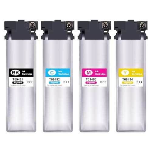 Image of Yowell 4 x T9451-T9454 Printer Cartridges Compatible with Epson Cartridges T9451 T9452 T9453 T9454 for Workforce Pro WF-C5710 WF-C5790 WF-C5210 WF-C5290 WF-C5710DWF WF-C5790DWF WF-C5790DWF WF-C5790DWF