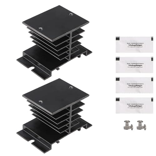 Image of Weasch 2Pcs Single Phase Solid State Relay SSR Aluminum Heat Sink Dissipation Radiator Heatsinks Suitable for 10A-40A Relay (2)