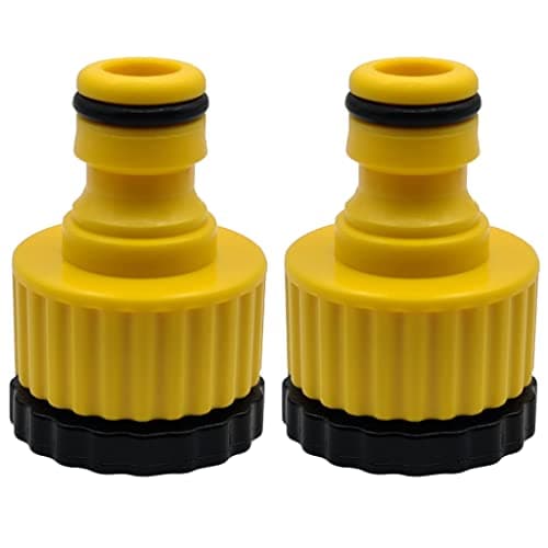 Image of Pipestation Hose Tap Connector 2 Pack - Hose Pipe Connector BSP Threaded Fittings for 3/4 inch & 1/2 inch Tap Adaptor - Garden Hose Connector for Hosepipe - Tap Hose Hozelock Compatible
