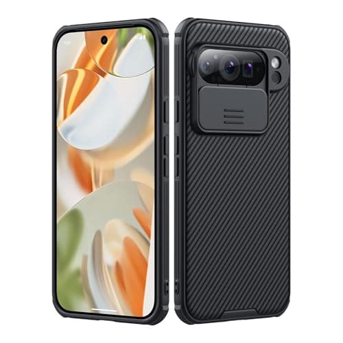 Image of Nillkin for Google Pixel 9 Pro Case, with Slide Camera Cover, Anti-Slip, Shockproof,Slim Stylish Protective Case for Google Pixel 9 Pro,Black
