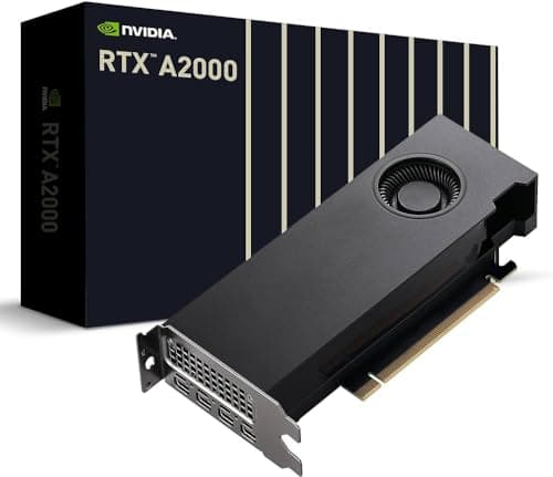 Image of PNY RTX A2000 12GB GDDR6 4x Mini DisplayPort Low & High Profile, PCIe Express Professional Graphic Card – Includes Mini DP to DP Cable …