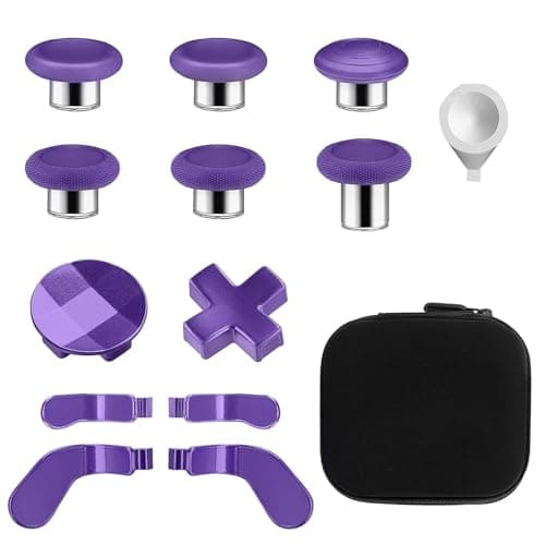 Image of 13 in 1 Component Pack Kit for Xbox Elite Series 2 Controller Metal Thumbsticks Replacement for Elite Series 2 Accessories Compatible with Xbox Elite Wireless Controller Series 2 Core (Purple)