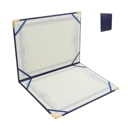 Image of Beavorty Graduation Document Holder A3 Size Faux Leather Diploma Cover Lightweight Portable Folder for Award Certificates and Office Use