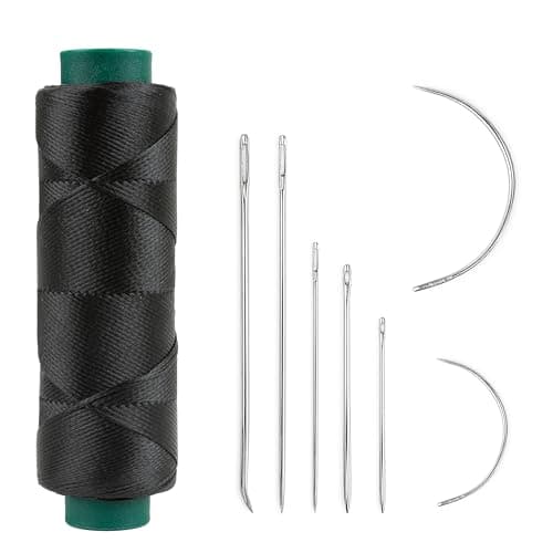 Image of Shelver Waxed Thread with 7 Piece Repair Needle Set, Strong Thread for Leather, Upholstery, Shoe, Bag, Sewing of Heavy Fabrics