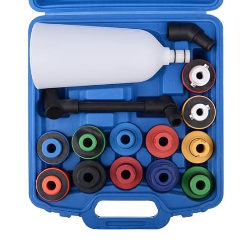 Image of 15pcs Engine Oil Funnel Filler & Adaptor Set, Complete Kit for Efficient Oil Filling, Includes Carrying Case