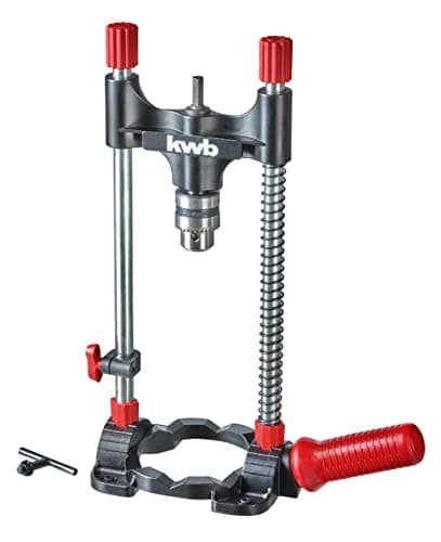 Image of KWB Mobile Drill Stand with Chuck, Hex Drive for Cordless Screwdrivers and Drill Machines - Adjustable Angle Locking 45° 60° 75° 90° for Flat and Round Workpieces