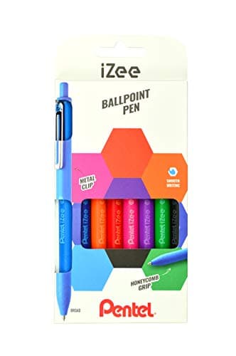 Image of Pentel iZee Retractable 1.0mm Ballpoint - Assorted 8pc wallet