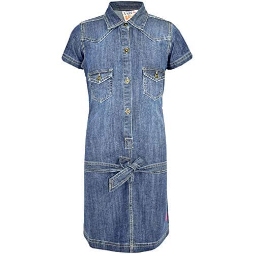 Image of A2Z 4 Kids Girls Dress Denim Style Stylish - Girls Denim Dress 5-6