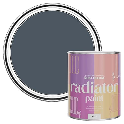 Image of Rust-Oleum Green Radiator Paint in Matt Finish - Deep Sea 750ml