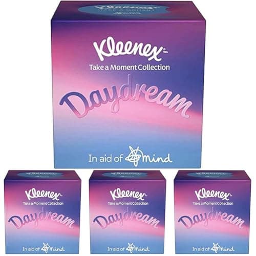 Image of Kleenex Facial Tissues - Collection Cube - Single Box - in Aid of Mind (Pack of 4)