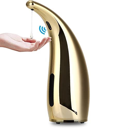 Image of MIFULY Soap Dispenser Automatic, Touchless Liquid Soap Dispenser, with Infrared Motion Sensor, Waterproof, Gold, 300ml/11oz