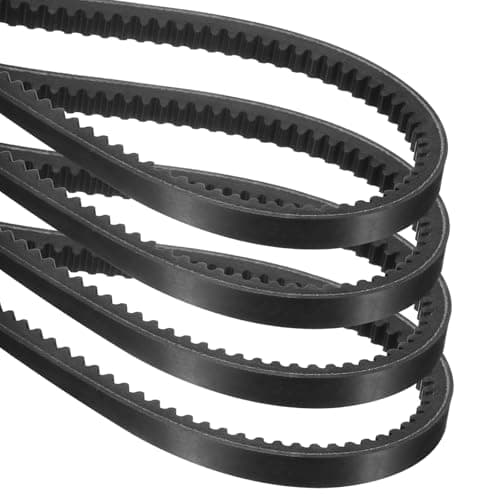 Image of sourcing map 4Pcs AX53 EPDM V-Belt, Raw Edge Cogged Industrial Rubber V Belt 1/2" Width x 55" Outer Circumference