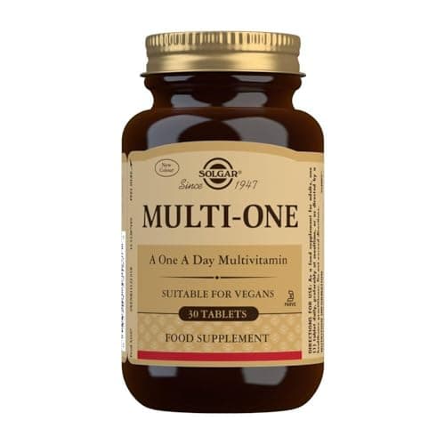 Image of Solgar Multi-One - One-a-Day Multivitamin Tablets - 30 Day Supply - for Energy, Immunity, Mental & Cognitive Health - Includes Vitamin B12, D2 & Pantothenic Acid - Suitable for Vegans