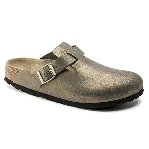 Image of Birkenstock Boston Clogs, Washed Metallic Stone Gold, 2.5 UK 35 EU Medium