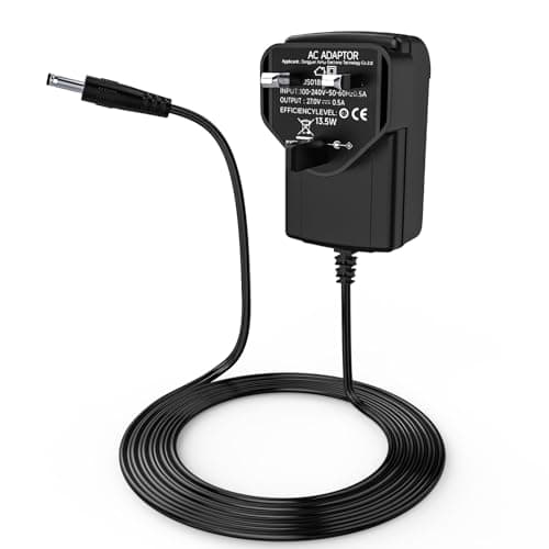 Image of Massage Gun Charger, 27V 500mA Adapter Charger for Sharper Image 1011666 Powerboost Deep Tissue Massager Percussion Device, Power Cord Supply 6.6FT
