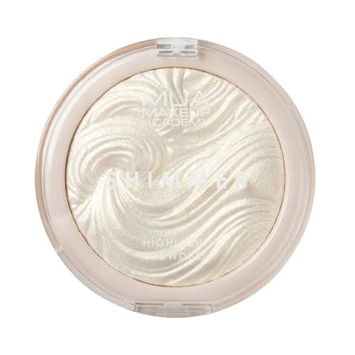 Image of MUA Makeup Academy Shimmer Highlighter Powder, Iridescent Gold - Highly Pigmented Glow Finish, 8 g