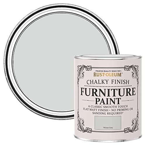Image of Rust-Oleum Grey Upcycled Furniture Paint in Chalky Finish - Winter Grey 750ml