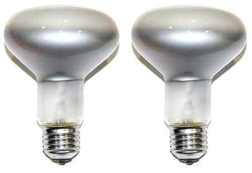 Image of 2 Pack R80 100W ES E27 Traditional Reflector Bulbs, Edison Screw, 100% Dimmable, 2800K Warm White, No Flicker, AC 220-240V, 800Lm, for Ceiling Pendants, Wall Lights and Clusters (80mm Dia)