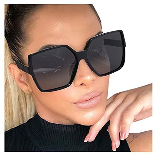 Image of Ladies Sunglasses Oversized Rectangle Retro Square Sunglasses Eyewear for Women Fashion Ladies Eyewear for Photography Wandern Travelling Driving