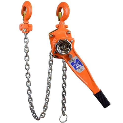 Image of tonchean Chian Hoist 1-1/2 Ton 6m/20ft, Manual Lever Chain Hoist 3307lbs, Block and Tackle Pulley System, Hand Chain Hoists Come Along Winch Chain Manual Ratchet Hoist for Warehouse Garage Dock