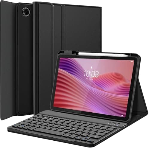 Image of Wineecy Keyboard Case for Lenovo Tab 10.1 Inch 2025 Tablet (TB311FU/TB311XU), Magnetically Detachable Wireless Bluetooth Keyboard with Slim Stand Cover