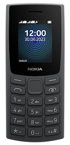 Image of Nokia 110 with Built-in UPI App and Scan & Pay Feature, MP3 Player, Rear Camera, Long-Lasting Battery, and Voice Recorder | Charcoal